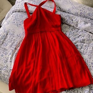 JCrew Chiffon Dress (poppy color)